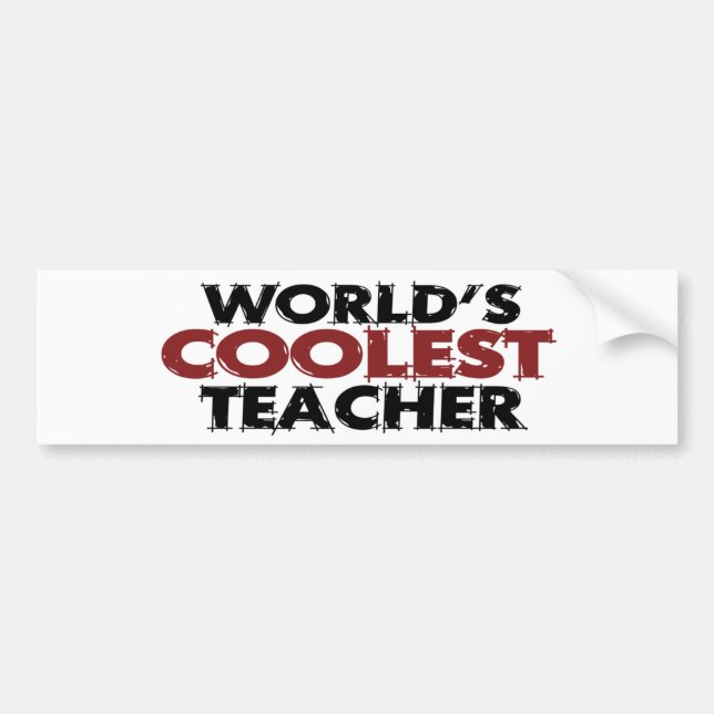 Weltcoolster Lehrer Autoaufkleber (Vorne)