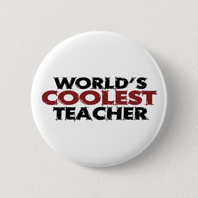Weltcoolster Lehrer Button (Vorderseite)