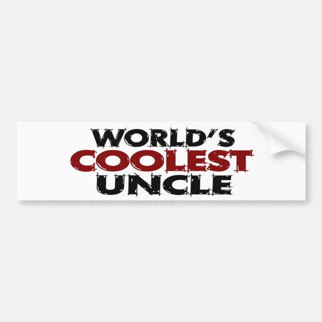 Weltcoolster Onkel Autoaufkleber (Vorne)