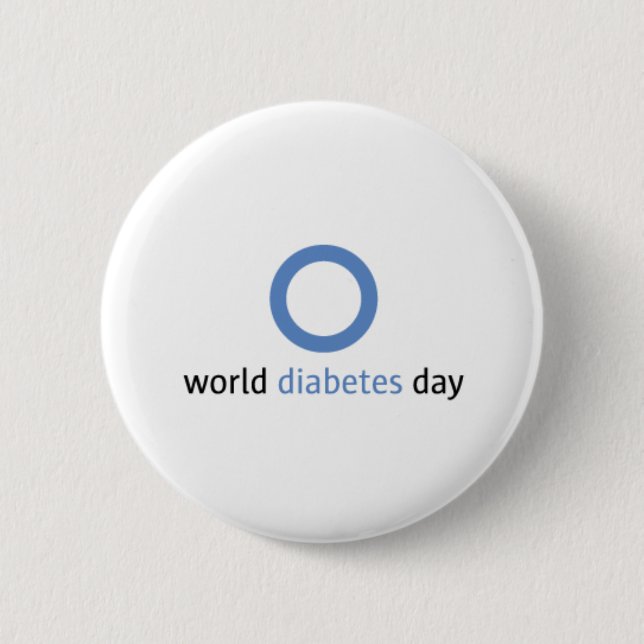 Weltdiabetes-Tagesknopf Button (Vorderseite)