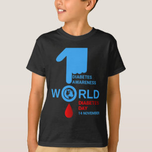 Weltdiabetestag 2023 Typ 1 Diabetes Typ 2 Awa T-Shirt