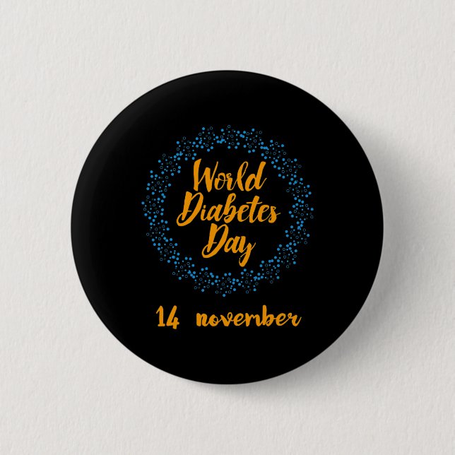 Weltdiabetestag Button (Vorderseite)