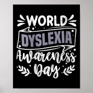 Weltdyslexie-Tag der Frauen lustige Grafik Poster
