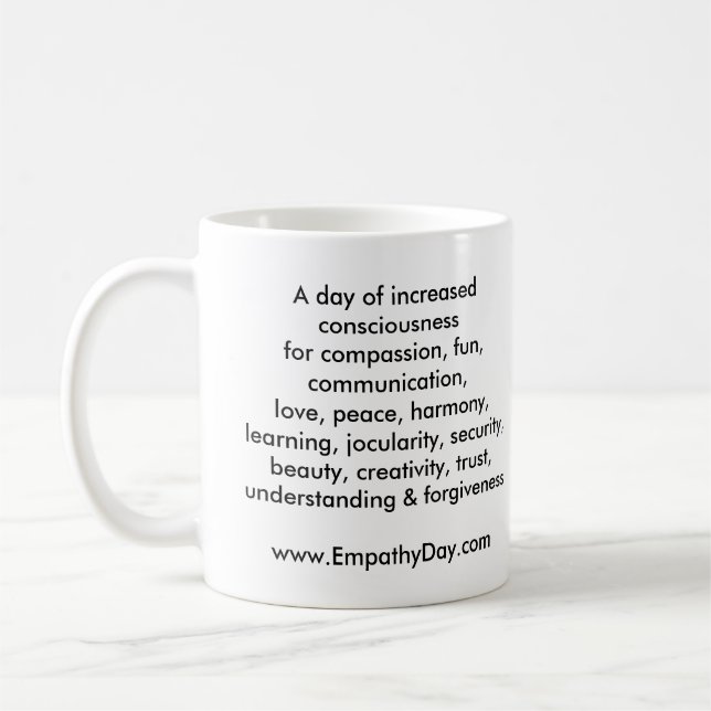 "Weltempathie-Tages" Tasse (linkshändig) (Links)