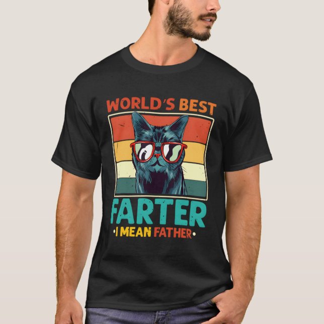 Welten am besten für I Gemeine Vater Katze Vater V T-Shirt (Vorderseite)