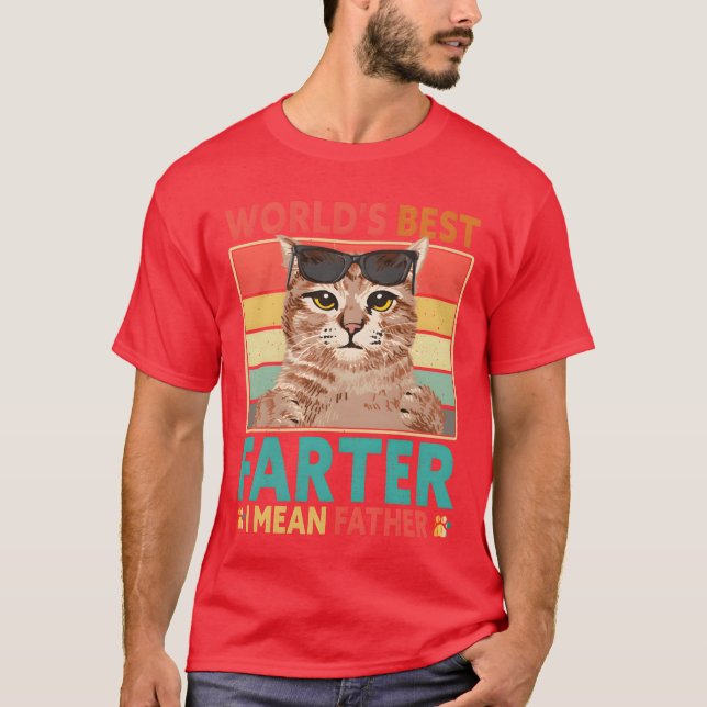 Welten am besten für I Gemeine Vater Katze Vater V T-Shirt (Vorderseite)