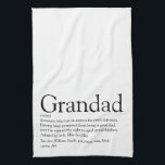 Welten am besten je Großvater, Großvater, Papa Def Geschirrtuch<br><div class="desc">Personalisieren Sie für Ihren besonderen Großvater,  Großvater,  Papa oder Pop,  um ein einzigartiges Geschenk zu schaffen. Eine perfekte Art,  ihm zu zeigen,  wie phantastisch er jeden Tag ist. Entwickelt von Thisisnotme©</div>