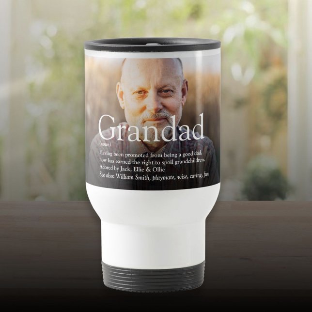 Welten am besten je Großvater, Großvater, Papa Def Reisebecher (Worlds Best Grandpa Grandad Papa Definition Photo Travel Mug)