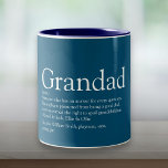 Welten am besten je Großvater, Großvater, Papa Def Zweifarbige Tasse<br><div class="desc">Personalisieren Sie für Ihren besonderen Großvater,  Großvater,  Papa oder Pop,  um ein einzigartiges Geschenk zu schaffen. Eine perfekte Art,  ihm zu zeigen,  wie phantastisch er jeden Tag ist. Sie können den Hintergrund sogar an ihre Lieblingsfarbe anpassen. Entwickelt von Thisisnotme©</div>