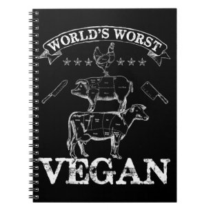 Welten am schlimmsten Vegane GRILLEN Fleisch, Hühn Notizblock