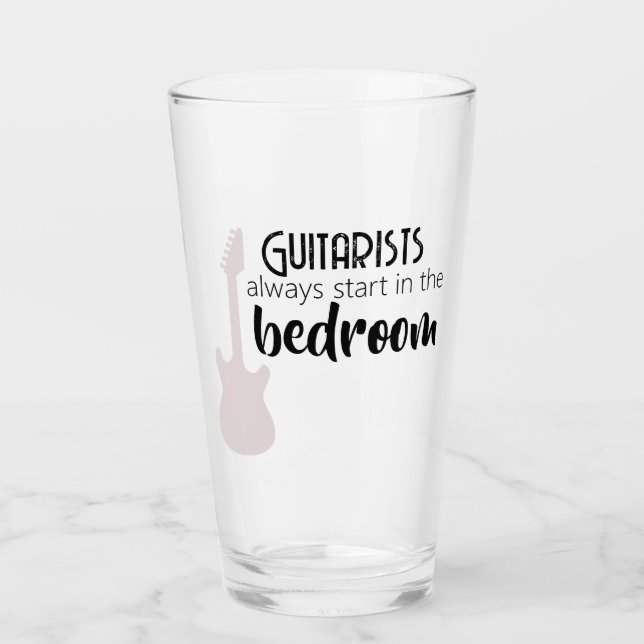 Welten BEST Gitarrist - Personalisierte Geschenke Glas (Vorderseite)