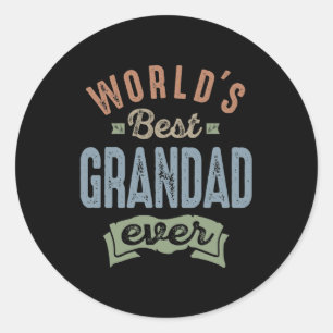 Welten Best Grandad Runder Aufkleber