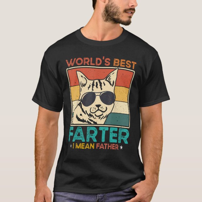 Welten Beste Farter I Gemein Vater Beste Katze Vat T-Shirt (Vorderseite)