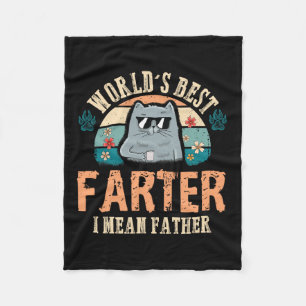 Welten Beste Farter I Gemein Vater Bester Katze Va Fleecedecke