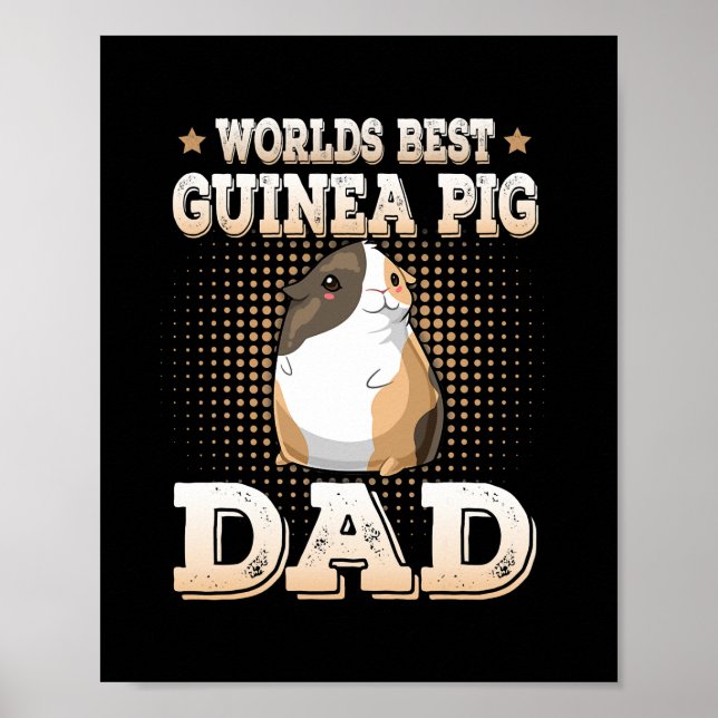 Welten Beste Guinea Schweinefleisch Vater Schweine Poster (Vorne)