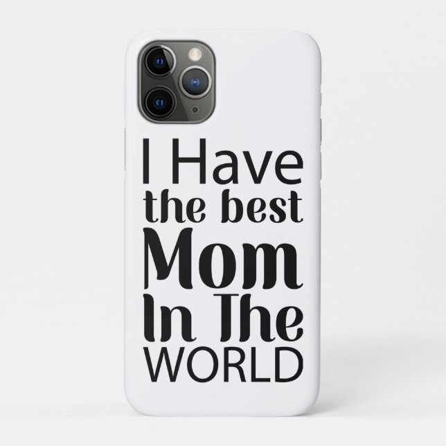 Welten Beste Mama Elegantes Schwarz-Weiß-Script Case-Mate iPhone Hülle (Rückseite)