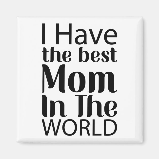 Welten Beste Mama Elegantes Schwarz-Weiß-Script Magnet (Vorne)