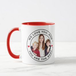 Welten Beste Mama Foto Herz Roter Schwarzer Text Tasse