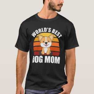 Welten Beste Mama für Hunde - Hund Corgi Vintag Su T-Shirt