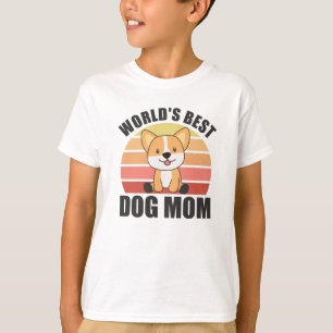 Welten Beste Mama für Hunde - Hund Corgi Vintag Su T-Shirt