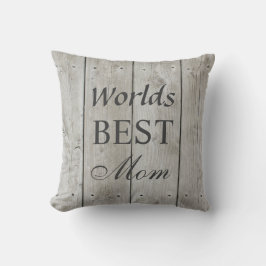 Welten Beste Mama Kissen auf Barn Board
