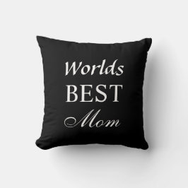 Welten Beste Mama Kissen auf schwarz