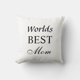 Welten Beste Mama Kissen auf Weiß und Schwarz