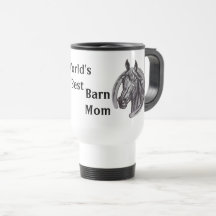 Welten Beste Mama Sketch Schwarz-weißes Pferd