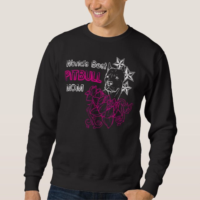 Welten Beste Pitbull-Mama Angepasst Sweatshirt (Vorderseite)