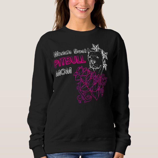 Welten Beste Pitbull Mama Funny Dog Mama Sweatshirt (Vorderseite)