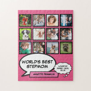 Welten Beste Stepmutter 12 Foto Pink Moderne Puzzle