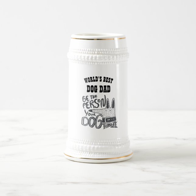 Welten besten DOG-VATER - wer Dog denkt, dass Sie  Bierglas (Mittel)