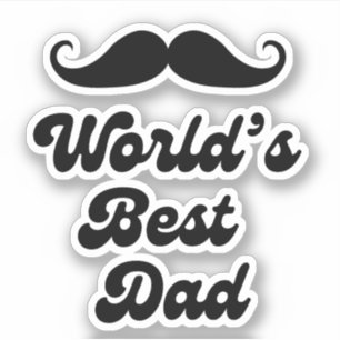 Welten besten Vater, Retro-stilvolle Väter Tag Aufkleber