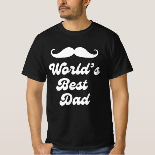 Welten besten Vater, Retro Väter Tag schwarz und w T-Shirt