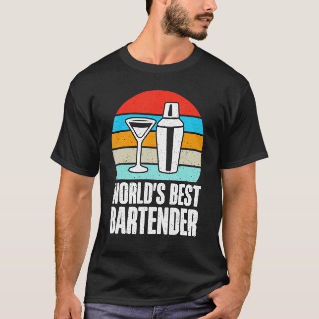 Welten bester Barkeeper T-Shirt (Vorderseite)