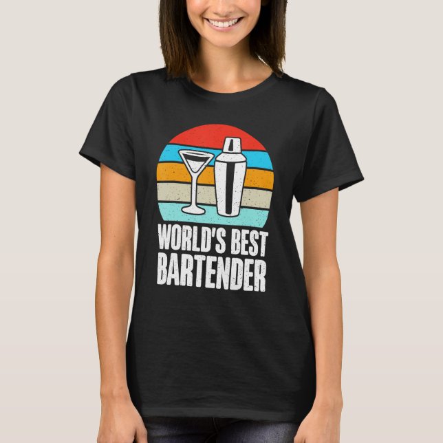 Welten bester Barkeeper T-Shirt (Vorderseite)