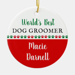 Welten Bester Hund Groomer Vielen Dank Weihnachtsg Keramik Ornament