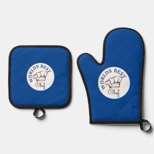 Welten Bester Koch Ofenhandschuh & Topflappen-Set