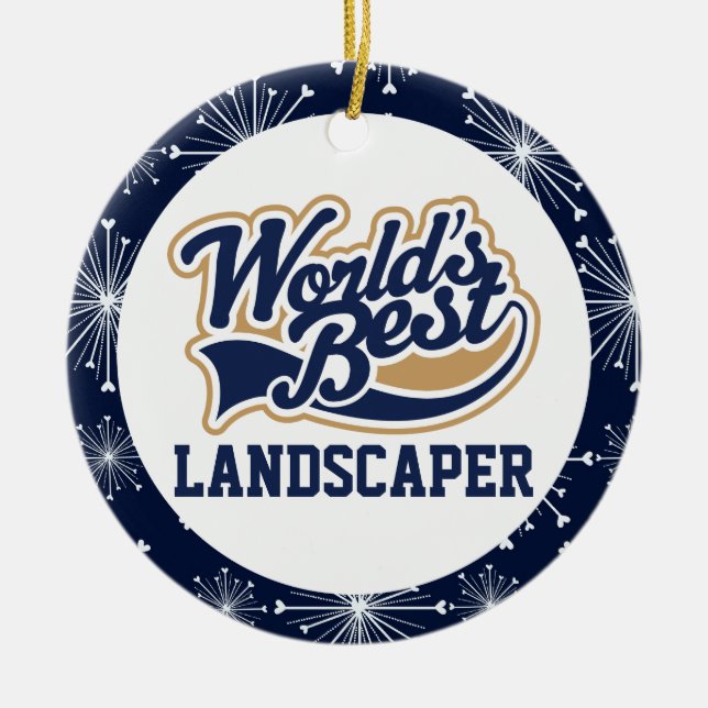 Welten Bester Landscaper Keramik Ornament (Vorne)