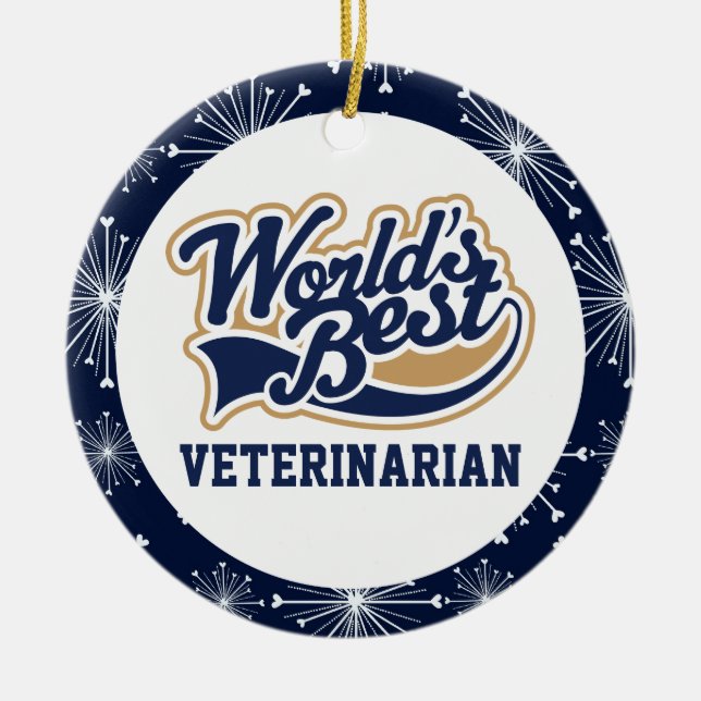 Welten bester Tierarztgeschenk für Tierärzte Keramik Ornament (Vorne)