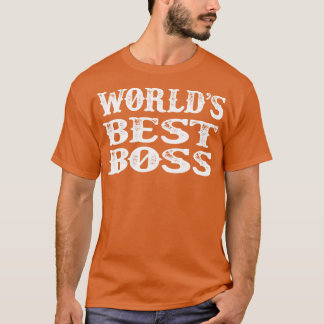 Welten Bester Vintager Boss-Text T-Shirt