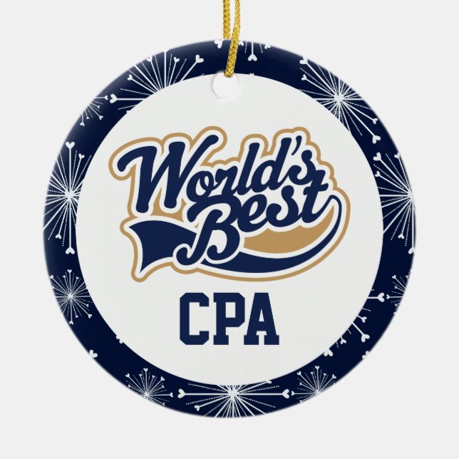 Welten Bestes CPA-Buchhalter-Geschenk Keramik Ornament (Vorne)