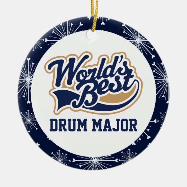 Welten Bestes Drum Major Geschenk Keramik Ornament (Vorne)