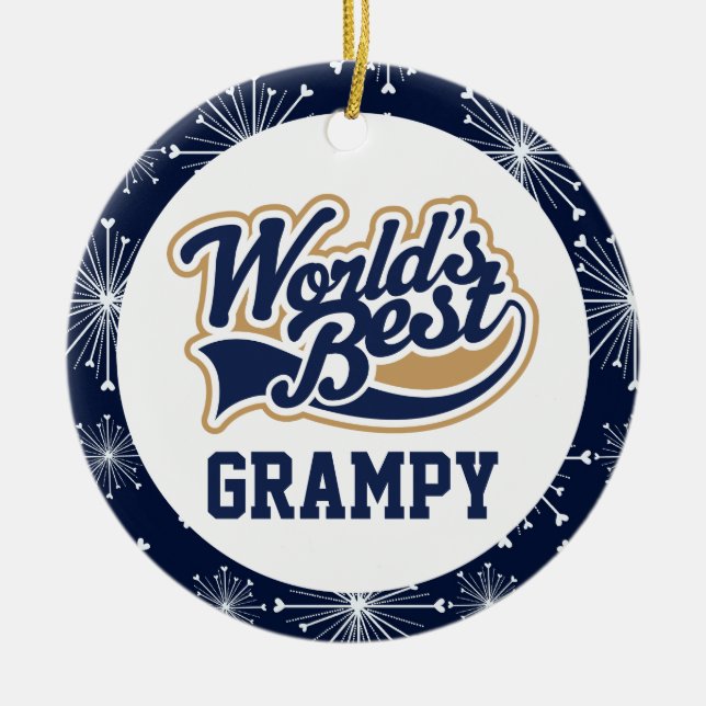 Welten Bestes Grampy Großvater Geschenk Keramik Ornament (Vorne)