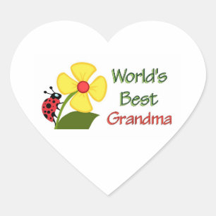 Welten Bestes Grandma Herz-Aufkleber