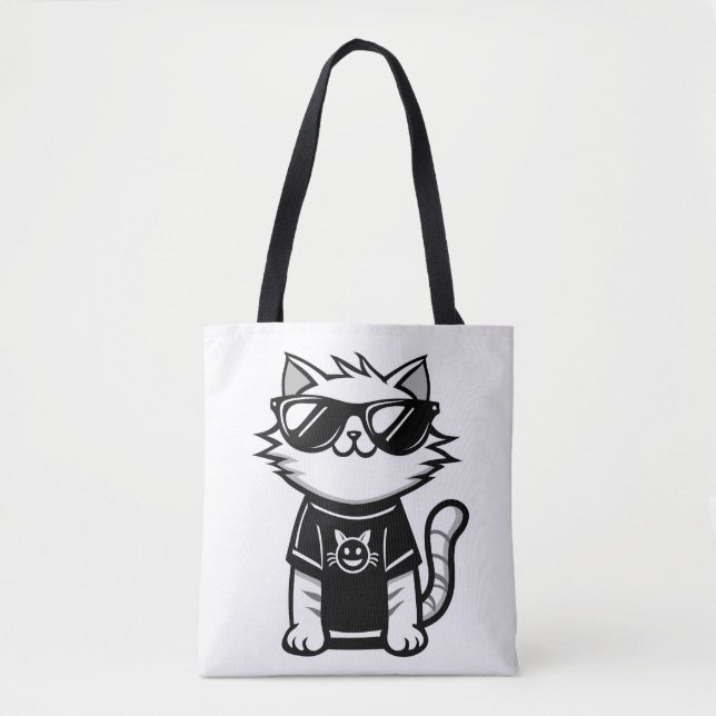 Welten Coolste Katze mit Sonnenbrille Weiß (Vorderseite)