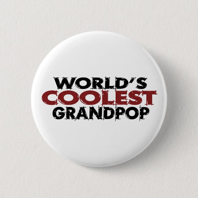 Welten coolstes Grandpop Button (Vorderseite)