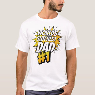 Welten Der kleinste Vater Funny Meme Joke Papa Ges T-Shirt