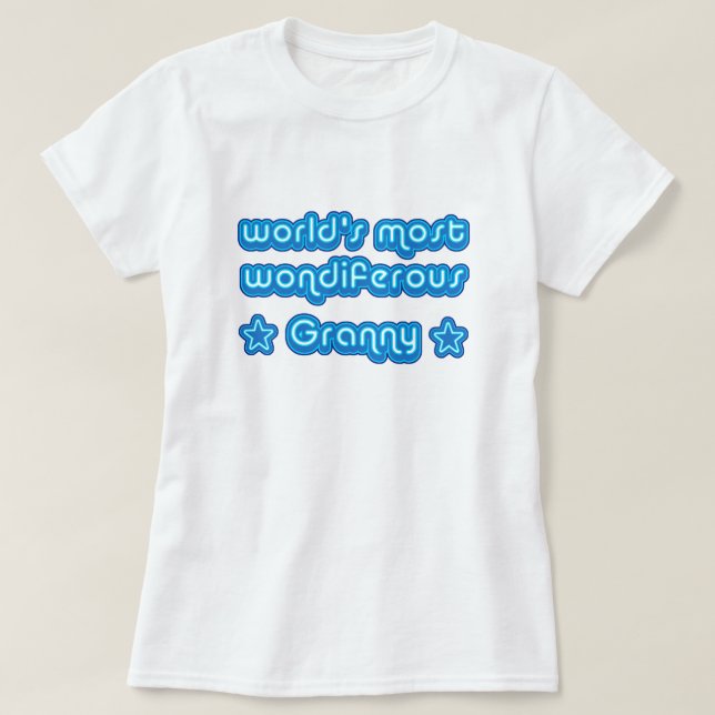 Welten die meiste Wondiferous Oma T-Shirt (Design vorne)