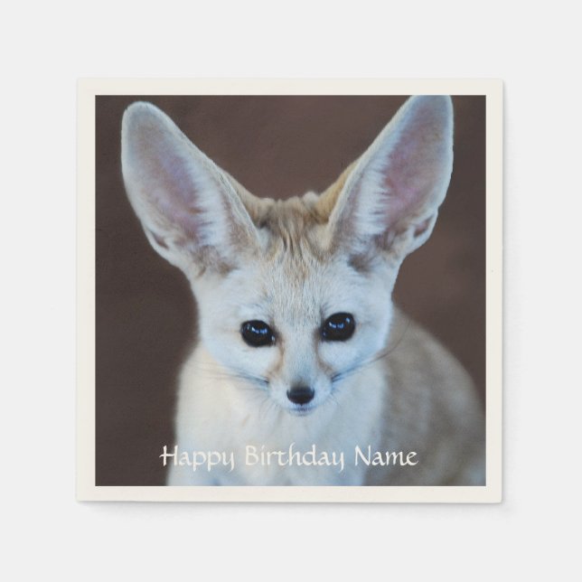 Welten Niedlicher Fennec Fox Serviette (Vorderseite)